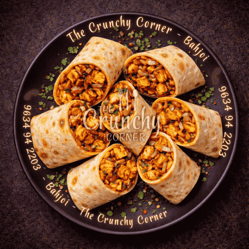 Best Achari Paneer Tikka Roll in Bahjoi - The Crunchy Corner